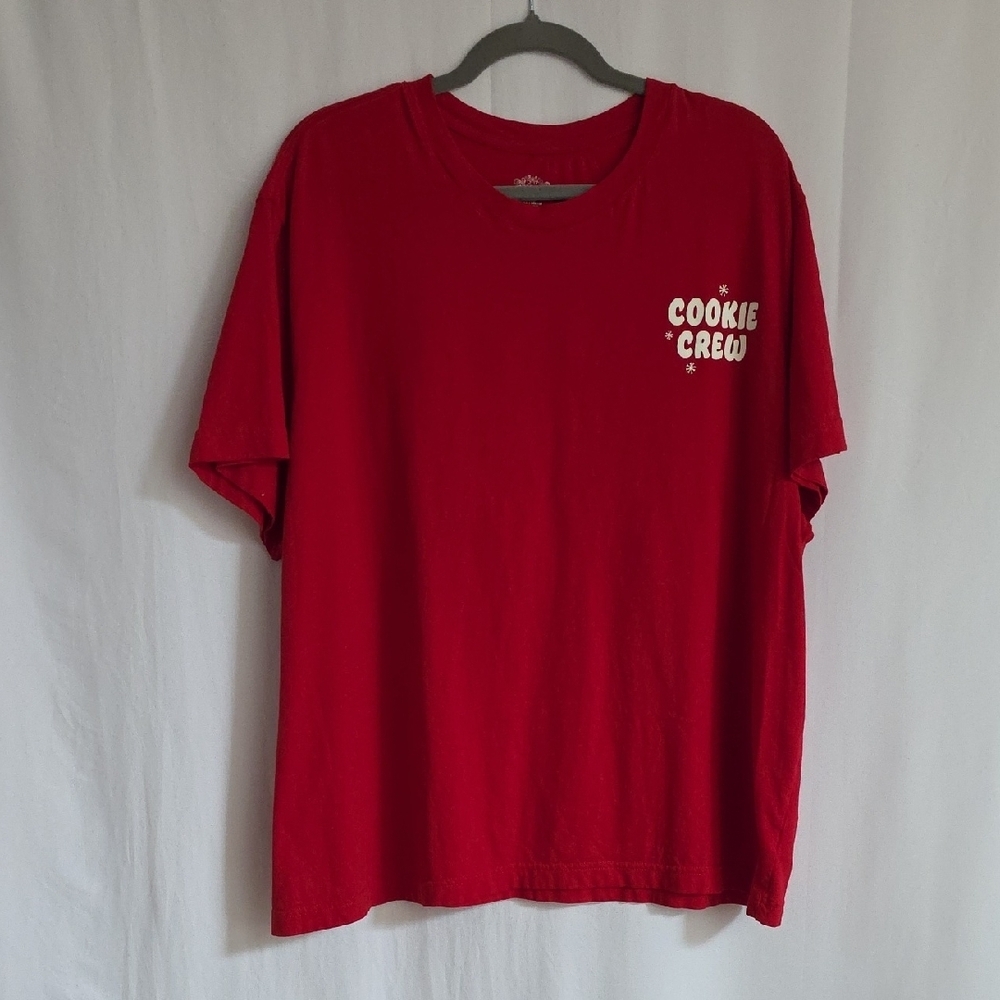 Wondershop Mens Red "Cookie Crew" Sleepwear Cotton T-Shirt.  Size XXL